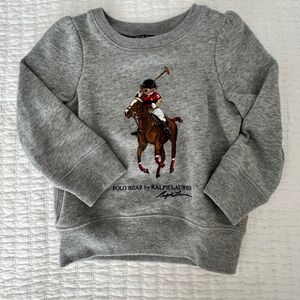 Ralph Lauren Kids Gray Polo Bear Sweatshirt